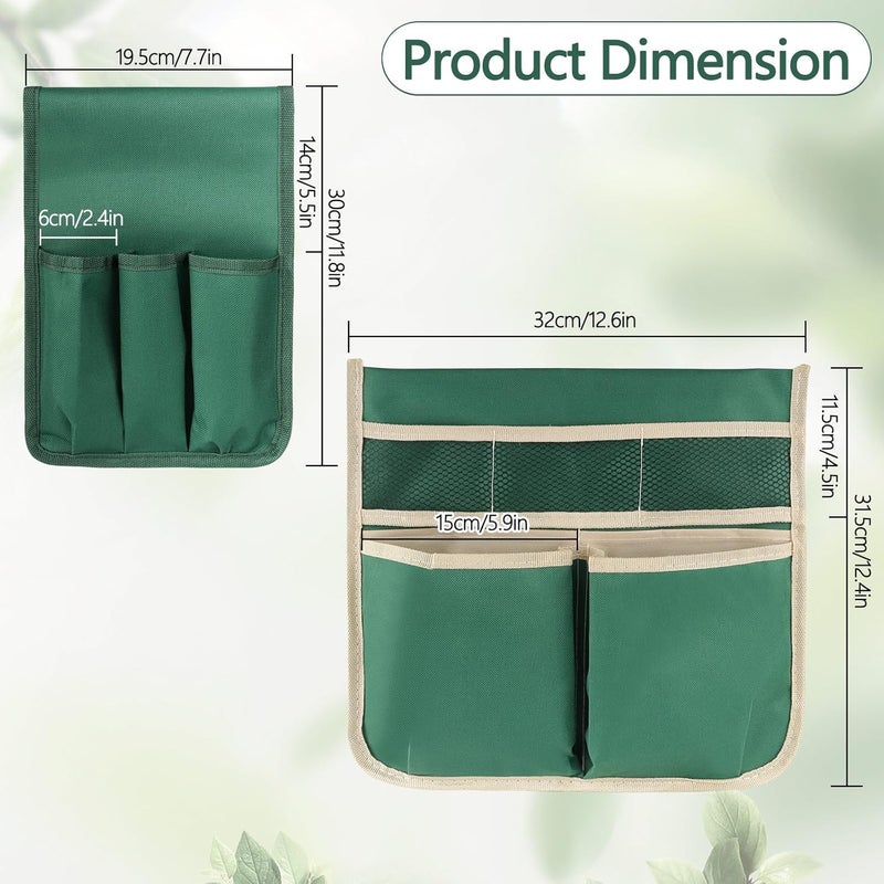 YBB 2 Pack Garden Pouches for Kneeler, Portable Tool Storage Bags Oxford Multiple Storage Pockets Organizer for Outdoor Gardening Kneeling Stool - Image 3